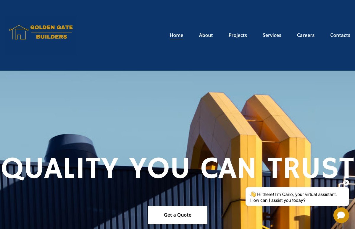 Golden Gate Builders website hero