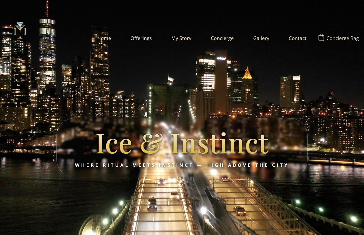 Ice and Instinct website hero